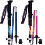 1 pair Collapsible Adjustable Hiking Trekking Poles Aluminum and Carbon Fiber Best Folding Collapsible Nordic Walking Sticks