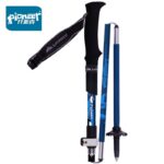 1 pair Collapsible Adjustable Hiking Trekking Poles Aluminum and Carbon Fiber Best Folding Collapsible Nordic Walking Sticks