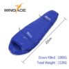 Fill 600G 1000G WINGACE ultralight duck down camping outdoor tourists waterproof mummy fall Travel sleep adult sleeping bags